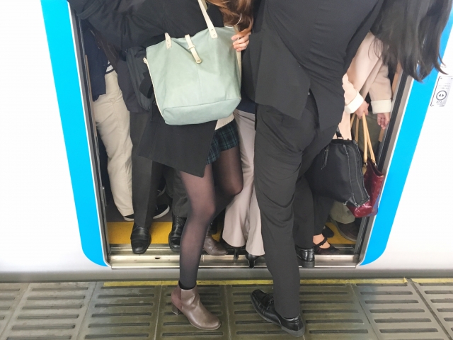 満員電車の写真